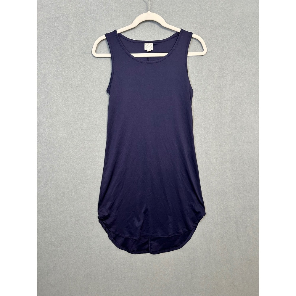D-Signed Girls Navy Blue Sleeveless Tank Top High Low Hem Size XL 100% Polyester